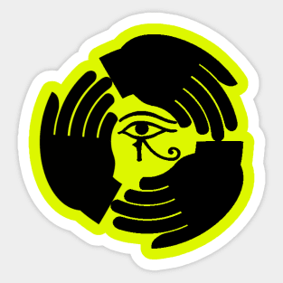 Eye in Hands Sticker